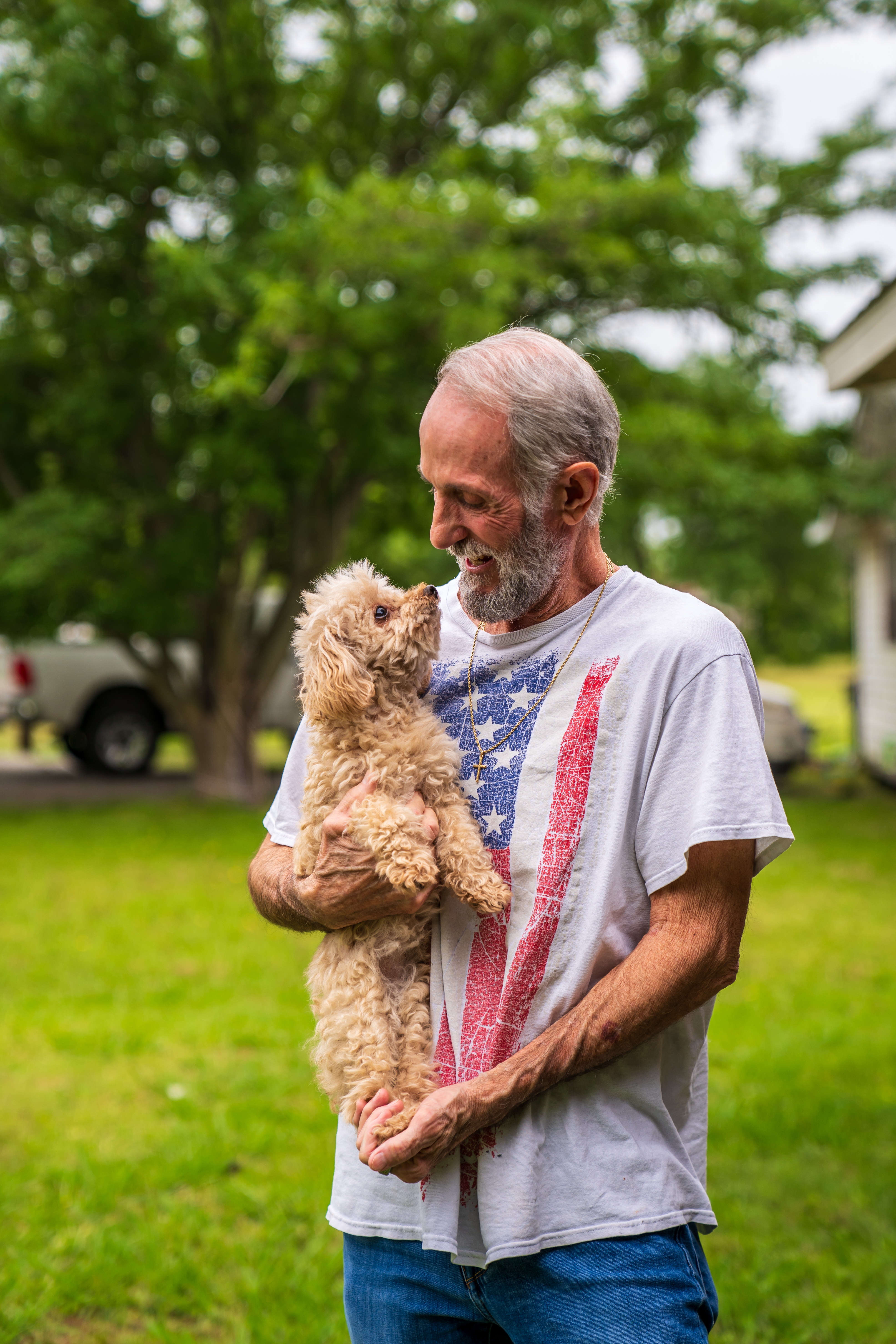 Michael Dad with Dog
